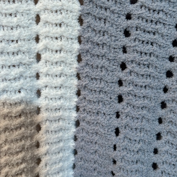 POL sized M, V-neck sweater, but very oversized gray, cream, mustard, & rust - Picture 5 of 12